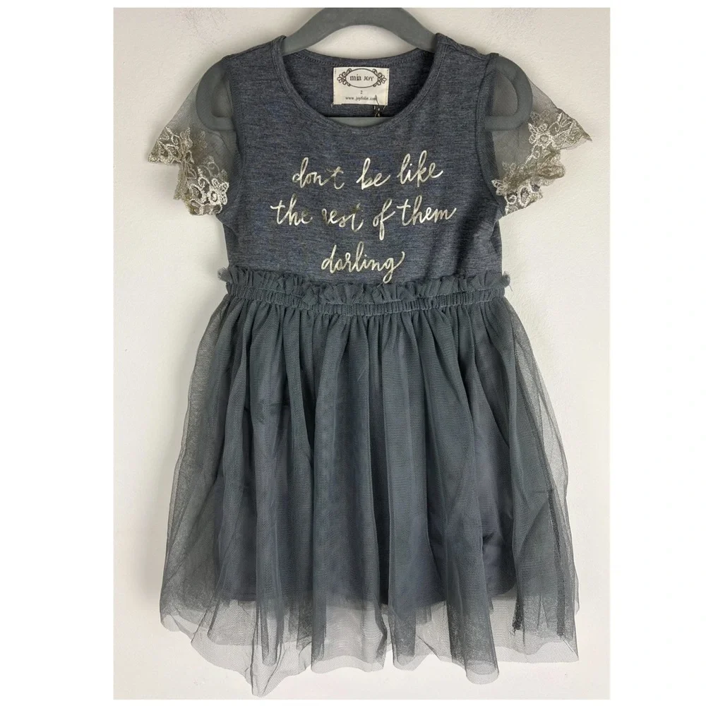 Joyfolie | Fairy Princess Photo Shoot Girl’s Tulle Piper Dress Grey | 2